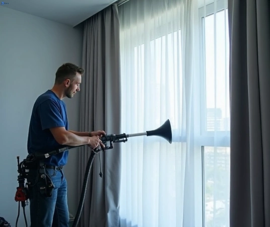 Professional curtain steam cleaning process equipment Matty Curtain Cleaning glenroy-vic