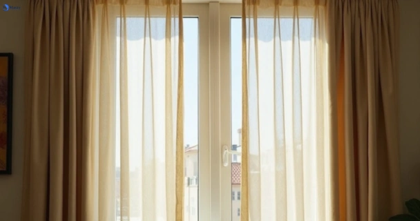 Dusty and dull curtains in glenroy-vic before steam cleaning